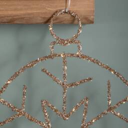 Samuel Alexander 49cm Gold Christmas Snowflake Ball with Warm White Twinkling LEDs - thumbnail 4