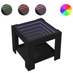 Berkfield Home Decorative Coffee Table with LED Black 53x53x45 cm Engineered Wood - Size: 53 x 53 x 45 cm - thumbnail 3
