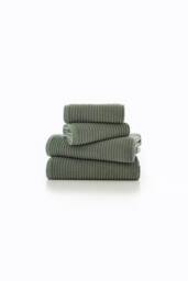 Deyongs Sereno Soft Textured Towel In 550GSM Pure Zerotwist Cotton in Green - Size: Bath Sheet - thumbnail 2