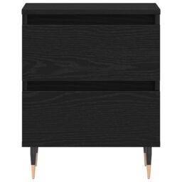 Berkfield Home Bedside Cabinets 2 pcs Black Oak 40x35x50 cm Engineered Wood - Size: 40 x 35 x 50 cm - thumbnail 6