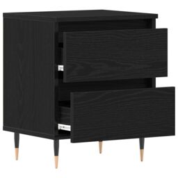 Berkfield Home Bedside Cabinets 2 pcs Black Oak 40x35x50 cm Engineered Wood - Size: 40 x 35 x 50 cm - thumbnail 5