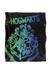 Warner Brothers Harry Potter Hogwarts Spray Paint Blanket 152 x 127 cm in White - thumbnail 1