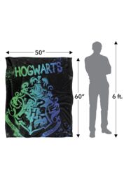 Warner Brothers Harry Potter Hogwarts Spray Paint Blanket 152 x 127 cm in White - thumbnail 5