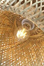 Living and Home Classic Handwoven Rattan Floor Lamp in Natural - thumbnail 7