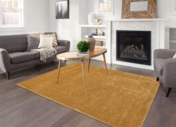 Smart Living Super Soft Fluffy Thick Pile Shimmer Shaggy Area Rugs in Gold - Size: 80 cm x 150 cm