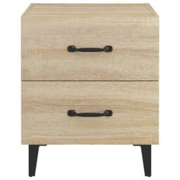 Berkfield Home Decorative Bedside Cabinets 2 pcs Sonoma Oak 40x35x47.5 cm in Light Tan - thumbnail 4