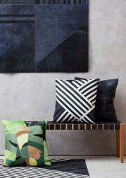 Orsina Bosie Safira Botanical Hair on Leather Cushion - thumbnail 3