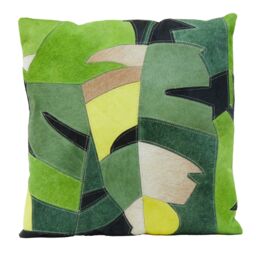 Orsina Bosie Safira Botanical Hair on Leather Cushion - thumbnail 1
