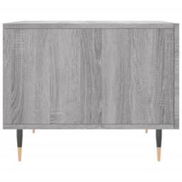 Berkfield Home Coffee Table Grey Sonoma 50x50x40 cm Engineered Wood - Size: 50 x 50 x 40 cm - thumbnail 7