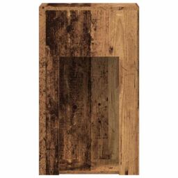 Berkfield Home Computer Tower Stand with Drawer Old Wood 30x44x74 cm in Brown - Size: 30 x 44 x 74 cm - thumbnail 6