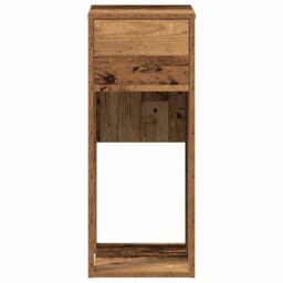 Berkfield Home Computer Tower Stand with Drawer Old Wood 30x44x74 cm in Brown - Size: 30 x 44 x 74 cm - thumbnail 5