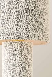 ValueLights Ash Natural Full Boucle Fabric Table Lamp in Light Grey - thumbnail 4