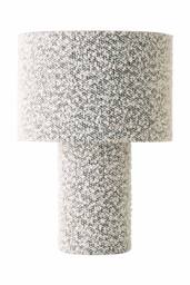 ValueLights Ash Natural Full Boucle Fabric Table Lamp in Light Grey - thumbnail 6
