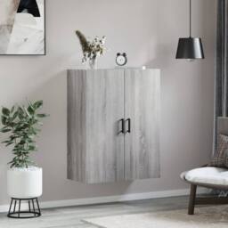 Berkfield Home Wall Mounted Cabinet Grey Sonoma 69.5x34x90 cm - thumbnail 3