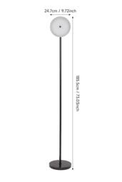 Living and Home 36W Dimmable Floor Lamp with 3-Colour Temperature & Remote Control in Black - thumbnail 3