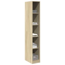 Berkfield Home Wardrobe Sonoma Oak 30x50x200 cm Engineered Wood in Brown - Size: 30 x 50 x 200 cm - thumbnail 3