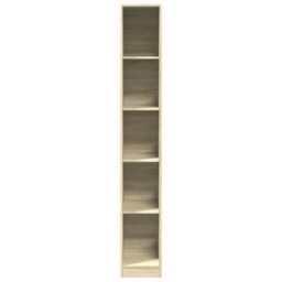 Berkfield Home Wardrobe Sonoma Oak 30x50x200 cm Engineered Wood in Brown - Size: 30 x 50 x 200 cm - thumbnail 4