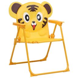 Berkfield Home 3 Piece Kids' Garden Bistro Set with Parasol Yellow - thumbnail 4