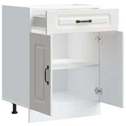 Berkfield Home Kitchen Base Cabinet Kalmar White Engineered Wood - thumbnail 5