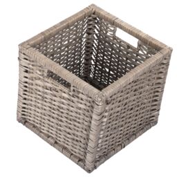 Red Hamper Wicker Wooden Framed Split Willow Storage Basket in Brown - Size: Large - thumbnail 3