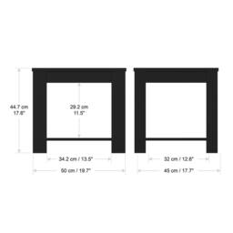 AVF Calibre 50cm x 45cm Side Table in Black - Size: 1 Pack - thumbnail 4