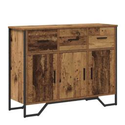 Berkfield Home Sideboard Old Wood Oak 97x32.5x74.5 cm Engineered Wood in Brown - thumbnail 1