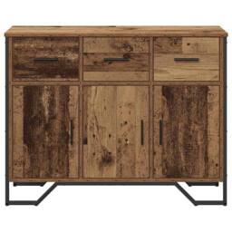 Berkfield Home Sideboard Old Wood Oak 97x32.5x74.5 cm Engineered Wood in Brown - thumbnail 6