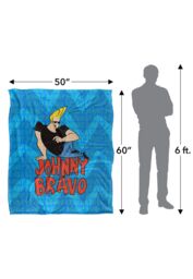 Johnny Bravo Logo Repeat Silky Touch Super Soft Throw Blanket 152 X 127 cm in White - thumbnail 5