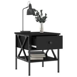 Berkfield Home Durable Bedside Tables 2 pcs Black 40x42x45 cm Engineered Wood - Size: 40 x 42 x 45 cm - thumbnail 4