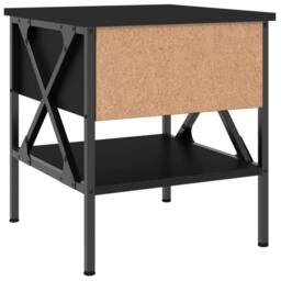 Berkfield Home Durable Bedside Tables 2 pcs Black 40x42x45 cm Engineered Wood - Size: 40 x 42 x 45 cm - thumbnail 9