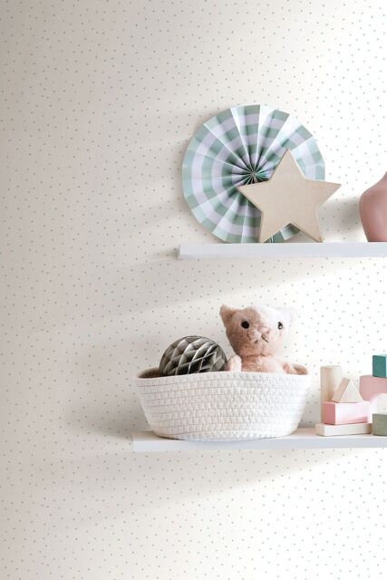Hoopla Walls Dancing Polka 10m Matt Wallpaper in Blue - image 1