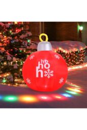Living and Home 1.2M Christmas Inflatables Lights Large Bulb in Red - thumbnail 2