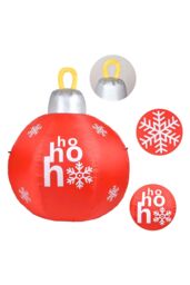 Living and Home 1.2M Christmas Inflatables Lights Large Bulb in Red - thumbnail 3