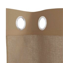 Berkfield Home Voile Curtains with Grommets 2 pcs Light Brown - thumbnail 5