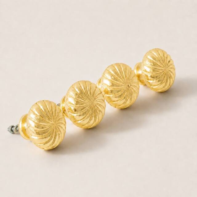 Melody Maison Set Of 4 Large Gold Vintage Swirl Drawer Knobs - 4cm - image 1