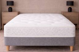"Sloomy Somerset Plush Divan Set No Drawers-26"" Headboard in Stone - Size: Double" - thumbnail 4