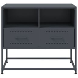 Berkfield Home TV Cabinet Anthracite 68x39x60.5 cm Steel in Black - thumbnail 6