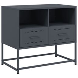 Berkfield Home TV Cabinet Anthracite 68x39x60.5 cm Steel in Black - thumbnail 2