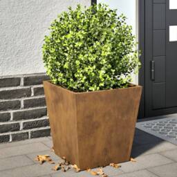 Berkfield Home Garden Planters 40x40x40 cm 2 pcs Corten Steel in Brown - Size: 40 x 40 x 40 cm - thumbnail 2