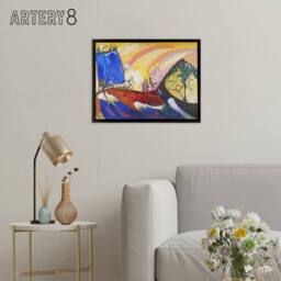 "Artery8 Kandinsky Painting with Troika Framed Canvas Abstract Wall Art Print - Size: W12"" x H16""" - thumbnail 3
