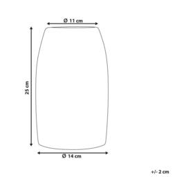 Wyld and Coco 25cm White Stoneware Vase Minimalist Pattern - thumbnail 3