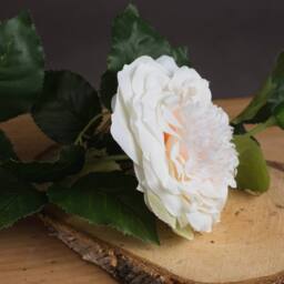 Love Lace White Garden Rose Spray Artificial Flower - thumbnail 3