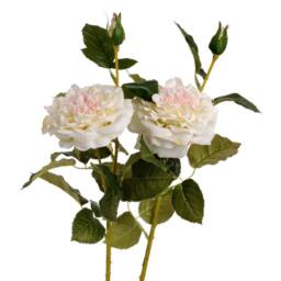 Love Lace White Garden Rose Spray Artificial Flower - thumbnail 4