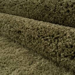 Kukoon Machine Washable Shaggy Rug Luxury Deep Pile Green Fluffy Bedroom Mat in Olive - Size: 160 cm x 230 cm - thumbnail 5