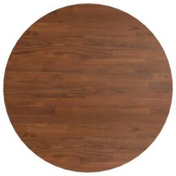 Berkfield Home Round Table Top Dark Brown √ò50x1.5 cm Treated Solid Wood Oak - Size: 50x1.5 cm - thumbnail 3
