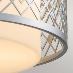 Netlighting Ziggy 2 Light Cylindrical Pendant Ceiling Light Lacquered Silver - thumbnail 3