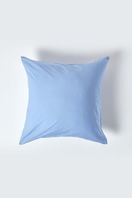 Homescapes Continental Egyptian Cotton Pillowcase 200 TC, 60 x 60 cm in Blue - image 1