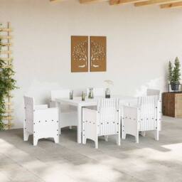 Berkfield Home Garden Table White 150x100x73 cm Poly Rattan - Size: 150 x 100 x 73 cm