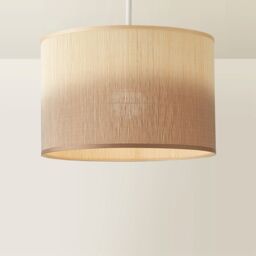 ValueLights Mollie Ombre Natural Bamboo Drum EasyFit Ceiling Pendant Shade & Bulb - thumbnail 6