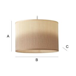 ValueLights Mollie Ombre Natural Bamboo Drum EasyFit Ceiling Pendant Shade & Bulb - thumbnail 7